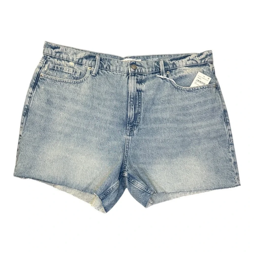 GOOD AMERICAN Good Standard Long Short‎ Mid Rise Relaxed Fit Denim Size 16 Plus